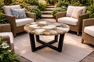 Premium Agate Stone Center <b>Table</b> Round Coffee <b>Table</b> Handmade Modern Elegant Wholesale for Home Furniture Decor - Product Image 4