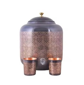 Premium Copper Water <b>Dispenser</b> Multipurpose Storage Container with Tap Suitable for Home Kitchen Office and Event Hosting - Product Image 1