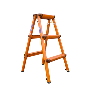 Convenient 2x4 Foldable Aluminum Modern Wooden-Color <b>Step</b> Stool with 150kg Capacity for Easy Home Use and Storage - Product Image 6