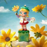Figurines PVC officielles Pop Mart MOLLY Scenery Along the Way Série 20ème Anniversaire 4,33 pouces Petites poupées Cadeau pour les fans