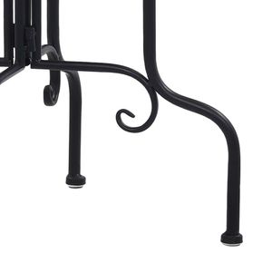 Petite table d'appoint d'extérieur durable en terre cuite, fer noir et céramique - Product Image 4