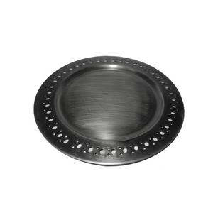 Round Metal Charger Plate with Polished Finish and Dotted Edge Design for Modern Table Setting metal charger plate - Product Image 3