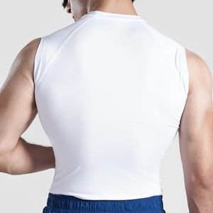 เสื้อออกกำลังกายแขนกุดผู้ชายพิมพ์โลโก้ได้ เสื้อกล้ามออกกำลังกายระบายอากาศ เสื้อกีฬาแขนกุดผู้ชาย - Product Image 4