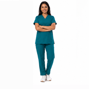 Uniforme Médico Personalizado para Mujer, Traje de Enfermería, Tela Suave y Elástica, Cuello en V, Ropa de Trabajo para Hospital, Clínica y Servicios de Salud - Product Image 5