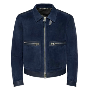 Chaqueta de Cuero Premium para Hombre, Invierno, Alta Calidad, Bordado Estándar, Tejido Técnico de Crochet, Resistente al Viento, con Calefacción, OEM - Product Image 1