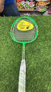 Ensemble de raquettes de badminton légères vertes avec cadre en acier, poignée en PU et sac de transport pour l'entraînement amateur et junior - Product Image 2