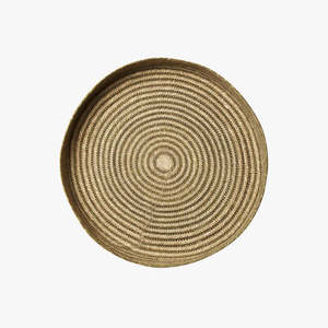 Plateau en jonc de mer naturel rond tressé, le plus vendu, tissage en spirale minimaliste, organisateur de table écologique, fournisseur en gros - Product Image 2