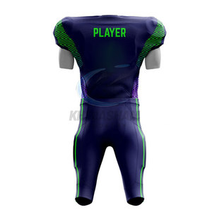 Uniformes de football américain pour hommes adultes sur mesure de haute qualité, fabriqués en tissu polyester respirant et durable - Product Image 2