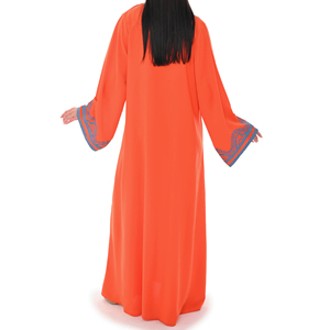 Designer Middle East Jalabiya Dress for Women Elegant Embroidery Modest Islamic Abaya Style Gown - Product Image 3