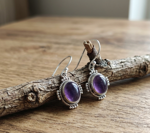 Natural Purple Amethyst Gemstone <b>Dangle</b> <b>Earrings</b> 925 Sterling Silver Rose <b>Gold</b> Yellow <b>Gold</b> Plated Handmade Jewelry - Product Image 4