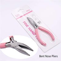 Pince à bec rond plat en acier inoxydable plaqué argent/or pour la fabrication de bijoux, outils manuels de pliage de fil et de boucles, vente en gros