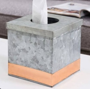Boîte à mouchoirs dorée pour la décoration de table de bar et de restaurant, accessoires de vaisselle, porte-serviettes en papier - Product Image 3