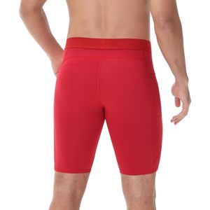 Pantalones Cortos Deportivos de Compresión para Hombre, Color Rojo Sólido, Ajuste Elástico para Gimnasio, Correr, Ciclismo y Entrenamiento - Product Image 3