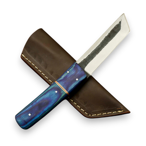 Cuchillo Tanto de Hoja Fija de 6 Pulgadas, Hecho a Mano, Mortal Saga, Grado Industrial, Acero al Carbono, para Caza y Camping, con Funda, OEM - Product Image 2