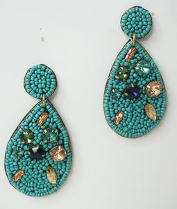 Pendientes de tuerca chapados en oro con cuentas de semillas, hechos a mano, románticos, étnicos, para mujer, joyería de moda para aniversario, lo último en tendencia 2026, el mejor empaque - Product Image 5