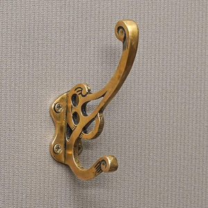 Solid Brass <b>Wall</b> Hooks with Gold Finishing <b>Rails</b> and Key Hanger Handmade Royal Crafts Best <b>Wall</b> Organisation Cabinet Holder - Product Image 2