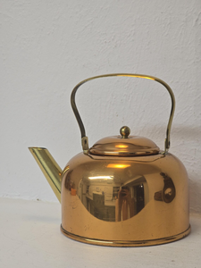 Vintage Brass <b>Kettle</b> Small Decorative Teapot Antique Style Metal Tea Pot Classic Kitchen Tabletop Home Decor - Product Image 6