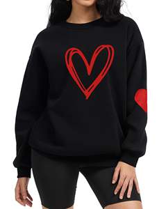 Sudadera Personalizada con Cuello Redondo, Sudadera de Alta Calidad con Logotipo Bordado e Impreso, Sudadera Extra Grande de Algodón para Mujer - Product Image 4
