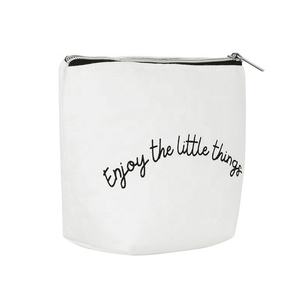 Bolsas de cosméticos personalizadas al por mayor con forro, prácticas bolsas en blanco, bolsa de cosméticos de maquillaje de lino y algodón por sublimación para mujer - Product Image 2