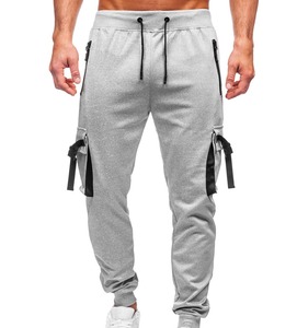 Pantalon cargo ample tricoté pour homme, style décontracté, couleurs unies, haute qualité, collection 2026 - Product Image 1