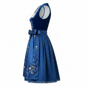 Vestido Dirndl de Primera Calidad para Mujer, Tejido Transpirable, Bordado Alemán, Largo hasta la Rodilla, Sin Mangas, Ajuste Cómodo - Product Image 4