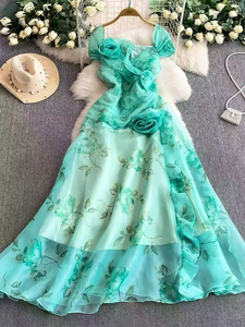 Vêtements élégants pour femmes en gros, robes décontractées d'été pour femmes, robes imprimées, vêtements pour femmes de style hawaïen - Product Image 5