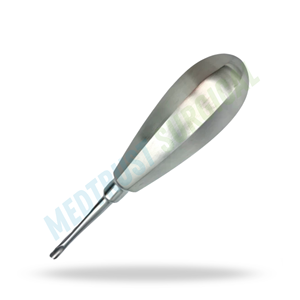 Elevador dental curvo con hoja de 4.5mm de ancho y mango extraíble, instrumento quirúrgico dental para separación y extracción de dientes - Product Image 2