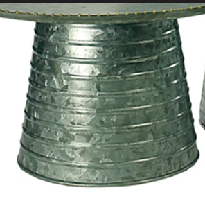 Base para Pastel Galvanizada de Zinc Estilo Rústico con Base Corrugada para Panadería y Eventos - ¡Oferta! - Product Image 3
