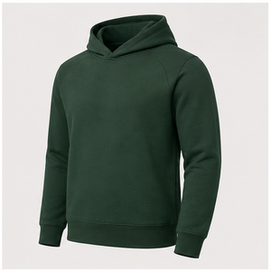 Maßgefertigter Kieferngrüner Herren Athletic Regular Pullover Hoodie Ohne Kordelzug Saubere Front Schwergewichtiges Baumwollfleece MHOOD-0032 - Product Image 2
