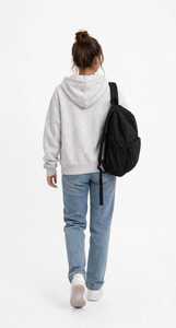 ONETEN APPARELS Conjunto de Sudadera Corta Azul Marino y Pantalones Jogger de Pierna Ancha para Mujer, Manga Larga, Estampado, Estilo Urbano, Chándal Holgado - Product Image 4