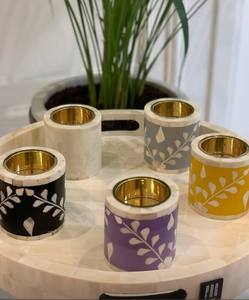 Mabkhara de incienso con incrustaciones de nácar multicolor y de hueso, caja de resina, quemador de Oud, set de regalo Medkhan, regalo de Eid - Product Image 6