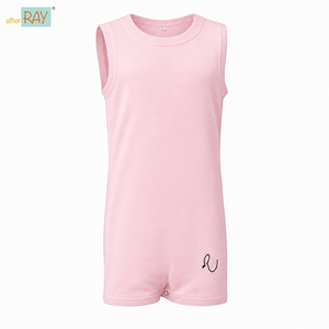 บอดี้สูทสีชมพูแบบไม่มีแขนมีซิป |   เสื้อผ้าสำหรับผู้ที่มีความบกพร่องทางประสาทสัมผัส ผ้าฝ้ายยืดหยุ่น 100% เนื้อนุ่ม ใส่ได้ทุกเพศทุกวัย เหมาะสำหรับเด็ก สวมใส่ได้ทุกวัน - Product Image 1