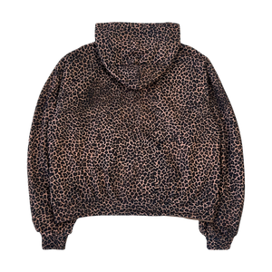 Sweat à capuche zippé pour homme, coupe ample et classique, personnalisable, en coton lourd 400 GSM, imprimé motif léopard - Product Image 2