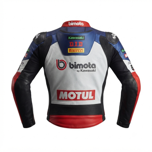 Men’s Cowhide Leather <b>Racing</b> <b>Jacket</b>/Chaqueta MotoCP Style CE Level 2 Armor Motorcycle Track Riding Protective Gear CE - Product Image 2