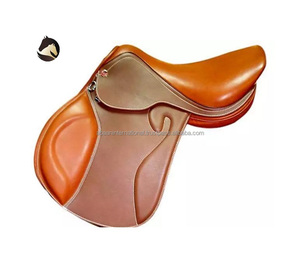 อานกระโดดม้าคุณภาพสูงพร้อมหนังแท้พร้อมโกลนเหล็กหนึ่งคู่อานหนังแท้คุณภาพดีที่สุด - Product Image 4