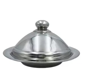 Casserole en métal poli de qualité supérieure, design lisse, isotherme, pour servir les aliments, bol de service moderne - Product Image 6