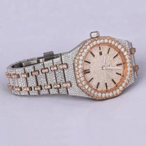 Reloj de acero inoxidable personalizado de alta calidad para hombre, 41mm, estilo Hip Hop helado, Leb Grown Diamond, diseño de negocios antiguo de lujo - Product Image 2