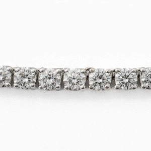 Collier tennis de luxe en or blanc 14 carats avec diamants ronds de 29,81 carats cultivés en laboratoire, serti pavé, certifié IGI, cadeau d'anniversaire pour femme - Product Image 3