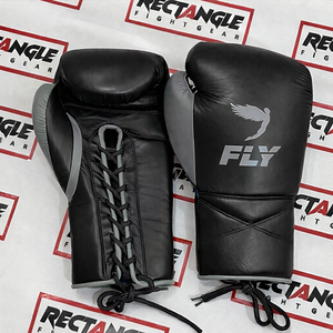 Fabrication en usine de gants de boxe sur mesure, 100% cuir véritable, professionnels, à lacets. - Product Image 5