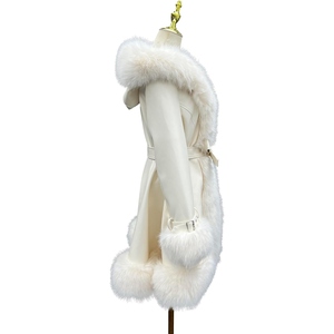Abrigo Largo de Piel Sintética Premium para Mujer, Elegante Abrigo de Invierno con Cinturón, Ropa Exterior de Moda de Lujo, Fabricante Mayorista OEM Personalizado Ltd - Product Image 3