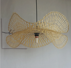 Abat-jour en bambou de Style Vintage grande taille | Abat-jour d'extérieur, lampe suspendue en bambou pour maison hôtel villa jardin - Product Image 5