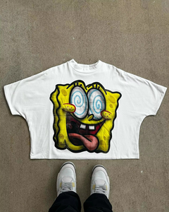 เสื้อยืดคอกลมทรงหลวม ผ้าคอตตอน 100% พิมพ์ลายดิจิทัล ถักทอ เป็นมิตรต่อสิ่งแวดล้อม น้ำหนักมาก ขายส่ง - Product Image 3