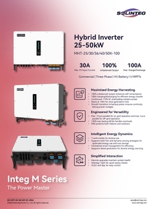 อินเวอร์เตอร์ไฮบริดพลังงานแสงอาทิตย์ Master Series 25-50 กิโลวัตต์ ระบบเพิ่มพลังสามเท่า แบตเตอรี่ลิเธียม-ไอออน ประสิทธิภาพสูง รวดเร็ว เชื่อถือได้ ใช้งานได้ทุกสภาพอากาศ - Product Image 4