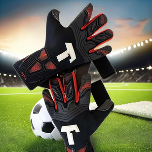 Gants de gardien de but professionnels de haute qualité en latex allemand 4 mm avec fermeture auto-agrippante pour les sports de plein air - Product Image 1