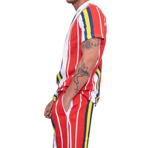 2025 hommes décontracté lavage à l'acide en détresse sans manches débardeur et short ensemble ourlet brut ourlet brut chemise courte pour hommes - Product Image 4