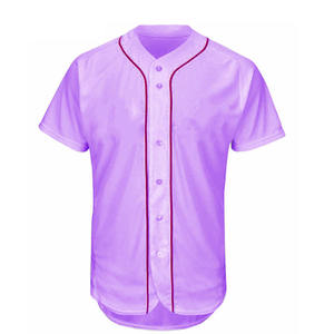 Maillot de baseball pour homme, 100 % polyester, couleur unie, qualité supérieure, sport, été, respirant, séchage rapide, en vente - Product Image 2