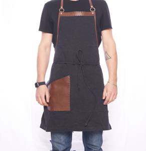 Tablier professionnel en toile cirée durable avec fermeture éclair, réglable à porter en croix sur le dos, pour chef, barista, barbier, charpentier, porte-outils LCA-0074 - Product Image 3