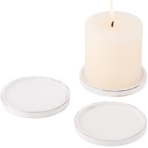 Ensemble de bougeoirs Hurricane artisanaux avec base en bois conique |   Décoration de mariage pour la maison |   Sérigraphie à deux couleurs |   Origine du Mizoram | - Product Image 2