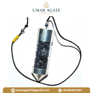Péndulo de Piedra Preciosa Tallada, Péndulo de Cristal con Grabado Dorado, Adorno de Gema para Meditación - Product Image 2