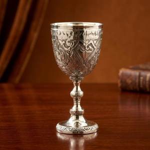 Cáliz Tradicional de Latón, Hecho a Mano, Ornamentado, Copa para Beber, Vajilla Vintage, Decoración Medieval, Elegante, Clásico, Herencia - Product Image 2